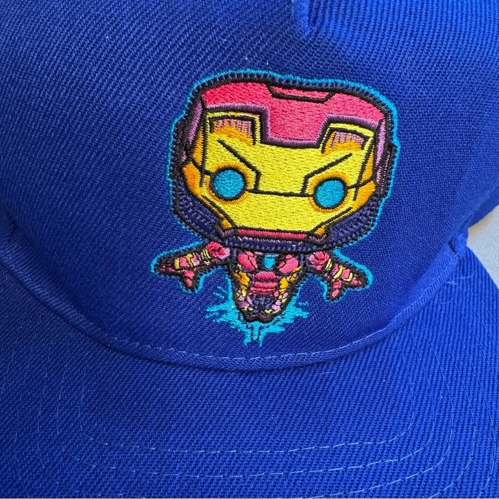 Funko Pop! Marvel Snapback Hat Iron Man Embroidered Blue One Size